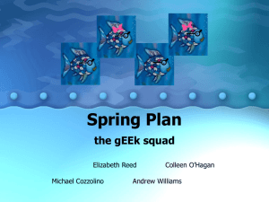 Spring Plan - EE Senior Design