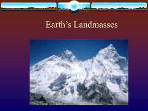 Earth's Landmasses Power Point