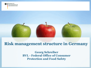 Risk management in Germany - Food Law Enforcement Practitioners