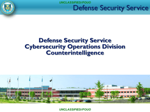 Defense Security Service - Florida Industrial Security Working Group