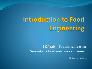 Introduction to Food Engineering