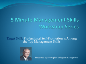 5 Minute Management Skills Workshop Series