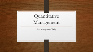 Quantitative Management - MaderasOnlineClassroom