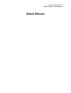 Dutch Disease - Open Evidence Project