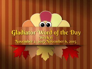 gladiator word of the day
