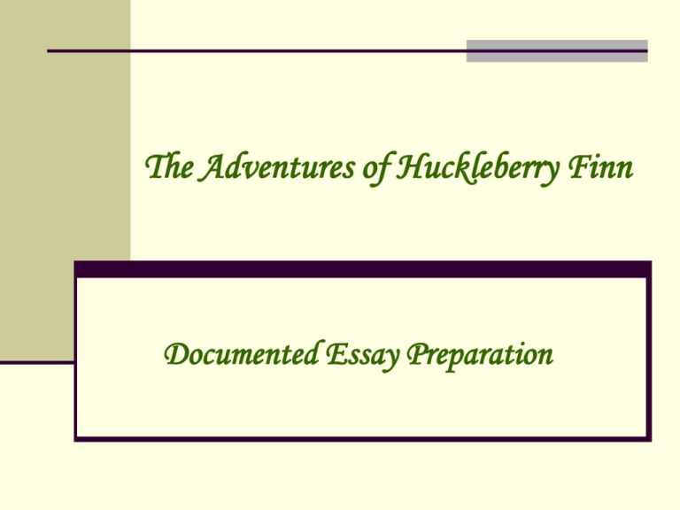 huckleberry finn research paper topics