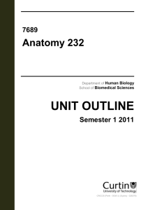 unit syllabus - Biomedical Sciences