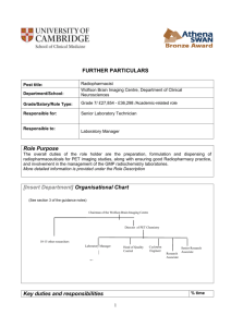 Further Particulars Sample - Wolfson Brain Imaging Centre