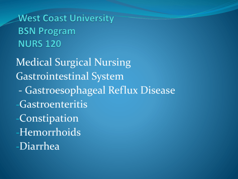 West Coast University BSN Program NURS 120