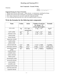 Charting Oxidation Number Answer Key