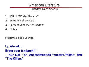 American Literature Monday, December 15