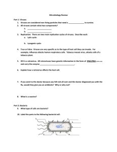 Microbiology Review Sheet