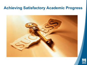 Satisfactory Academic Progress (SAP)