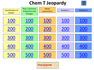 Chem T Jeopardy