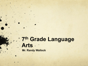 7th Grade Language Arts Syllabus