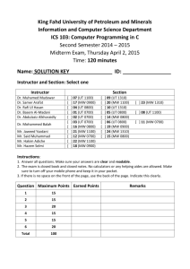 Solution - King Fahd University of Petroleum and Minerals