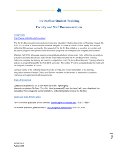 It's On Blue Title IX Training Documentation