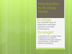 Ecology Intro