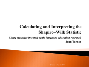 Shapiro–Wilk Statistic