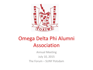 Powerpoint - Omega Delta Phi Alumni Association