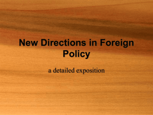 New Directions in Foreign Policy