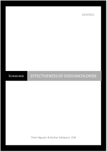 EFFECTIVENESS OF SODIUMCHLORIDE