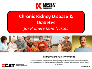 Chronic Kidney Disease & Diabetes for the practice nurse