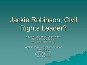 Jackie Robinson, Civil Rights Leader?