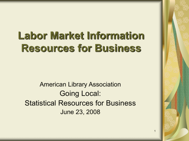 Labor Market Information For Business