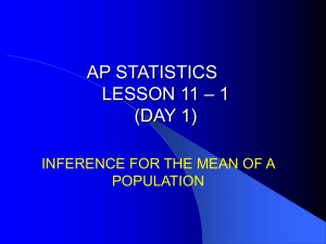 P. STATISTICS LESSON 11 – 1 (DAY 1)
