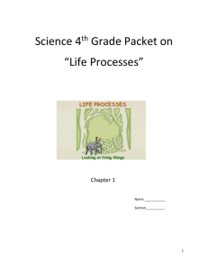 Ch 1 “Life Processes”