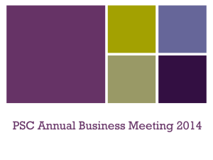 PSC Annual Business Meeting 2012