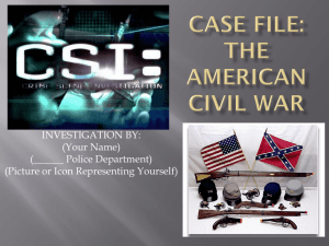CSI Civil War Case File