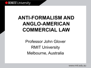 anti-formalism and anglo-american commercial law