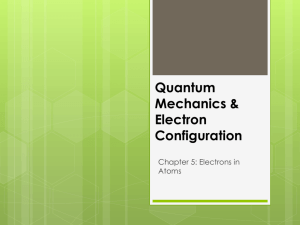 Quantum Mechanics & Electron Configuration