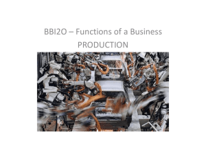 BBI2O - Business Functions, Production
