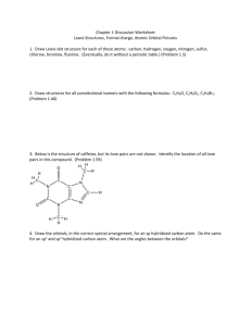Chapter 1 Discussion Worksheet Lewis Structures, Formal charge