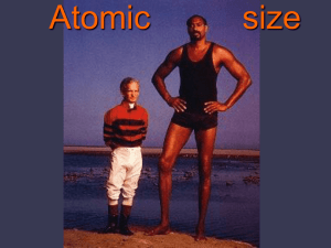 Atom Size, Ionization Energy, Electron Affinity