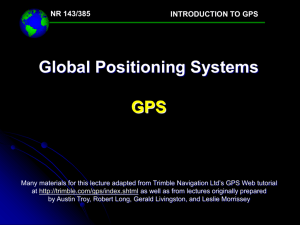 NR 143/385 INTRODUCTION TO GPS