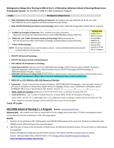 MC to UMB 3 + 1 Program Requirements List