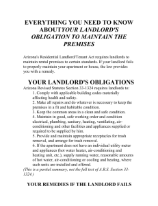 Landlord Obligations - Northern Arizona University