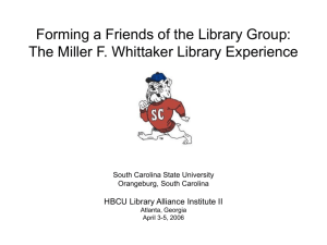 Forming a Friends of the Library Group: The South Carolina State