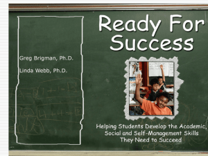 RFS PPT Overview - Student Success Skills