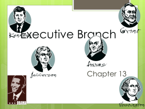 Executive Branch notes