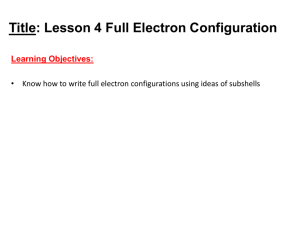Full Electron Configuration