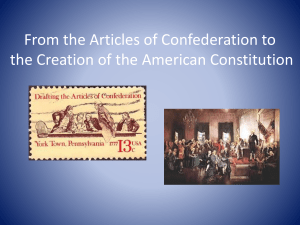 Articles of Confederation to Const. Convention