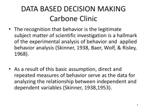 DATA BASED DECISION MAKING Carbone Clinic