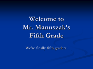 Welcome to Mrs. Bisesi's Fifth Grade