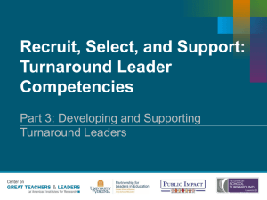 Developing and Supporting Turnaround Leaders