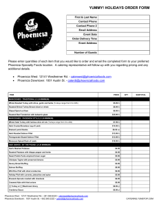 yummy! holidays order form - Phoenicia Specialty Foods